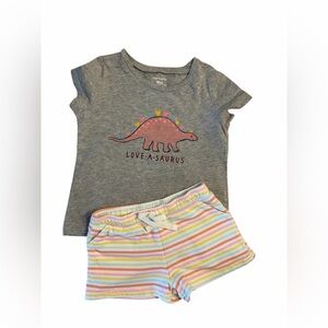 Carter's Gray Love-a-Saurus Short Set
